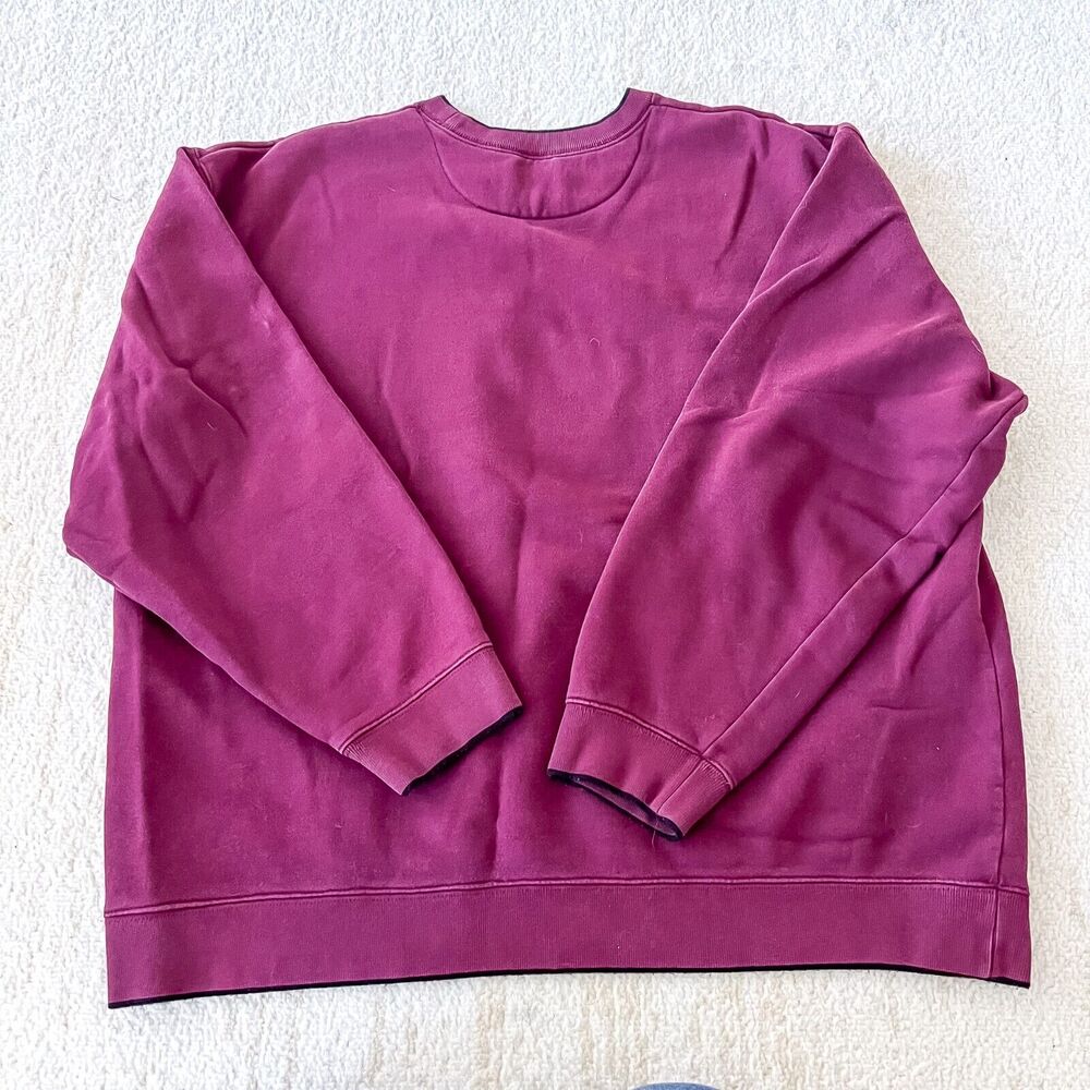 Croft and Barrow Moose Sweatshirt Mens XL Embroidered Vintage Burgundy Hunting - Picture 8 of 10
